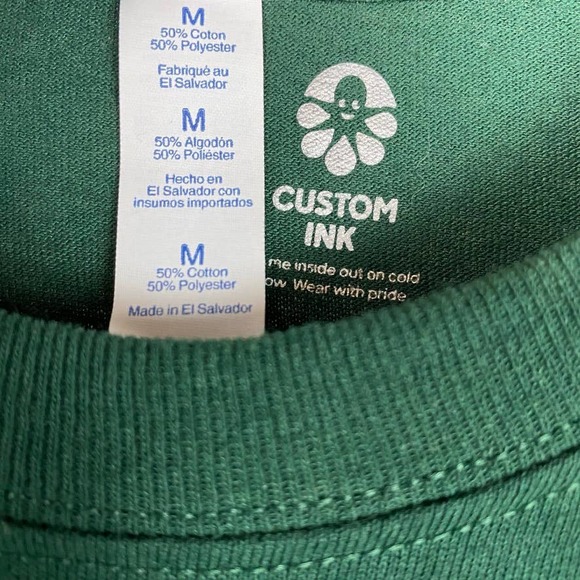 JERZEES M "Let the Adventures Begin" LS Graphic T-Shirt Snow Cap Mountains Green - Picture 4 of 6